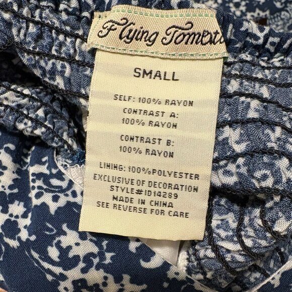 Flying Tomato Boho Embroidered Top Maxi Dress Women's Size S - Picture 3 of 4